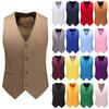 Мужской деловой повседневный тонкий модный однотонный жилет, жилет, топ, блузка, костюм, жилет