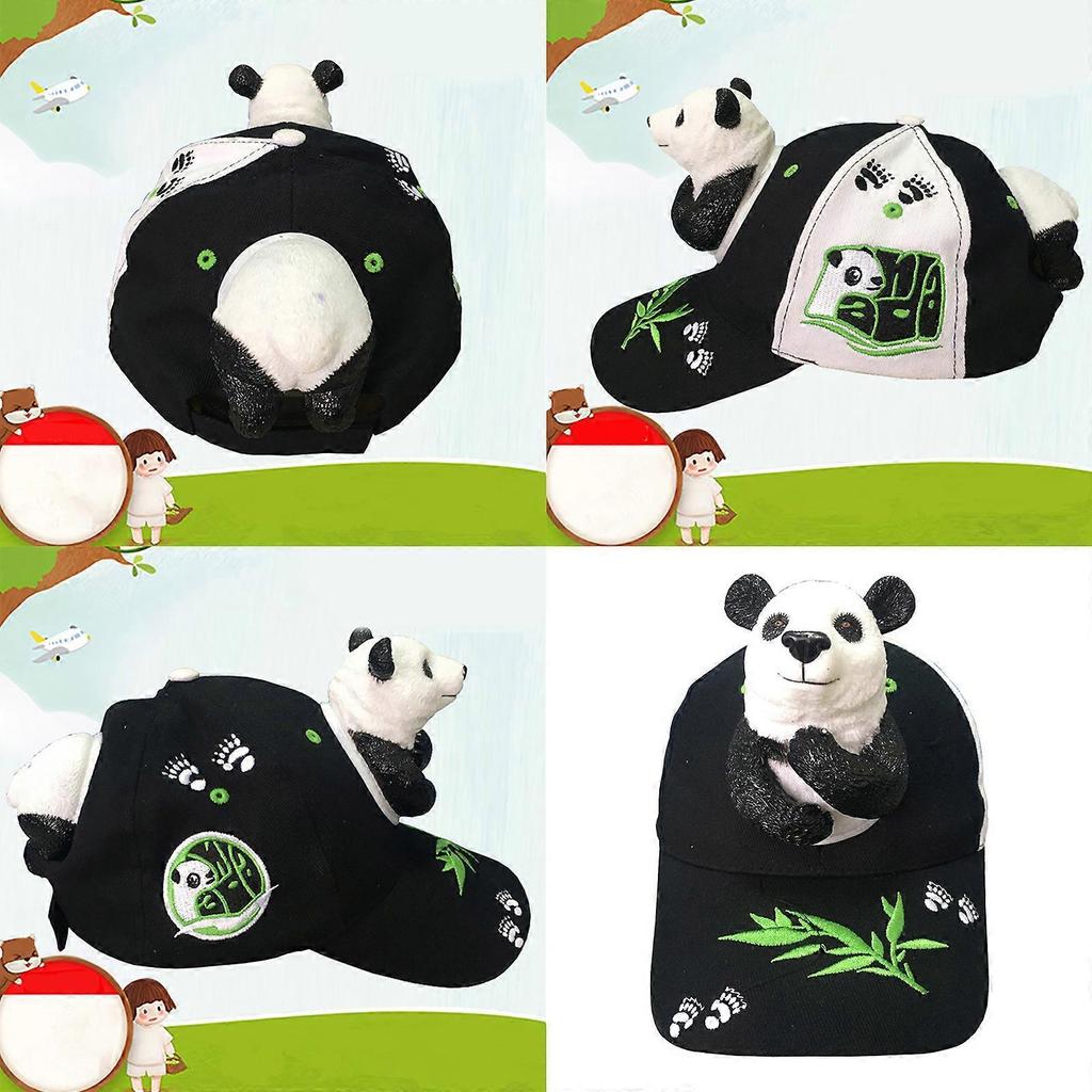 Women Cartoon Panda Hat 3D Animal Theme Baseball Hat for Travel and Fun Adult Children Headwear for Various Outfit