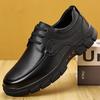 Мужская кожаная обувь Обувь из кожи головы Повседневная обувь из мягкой кожи на мягкой подошве для мужчин среднего и пожилого возраста Платформа для пожилых полных