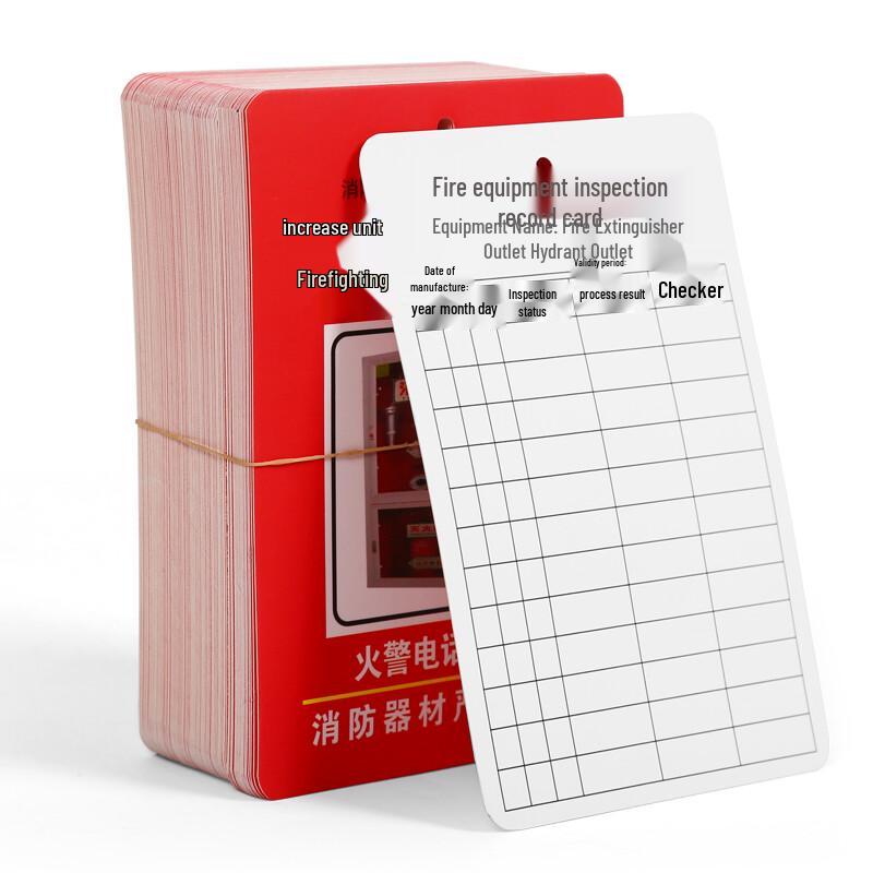 Fire Fighting Equipment Inspection Cards