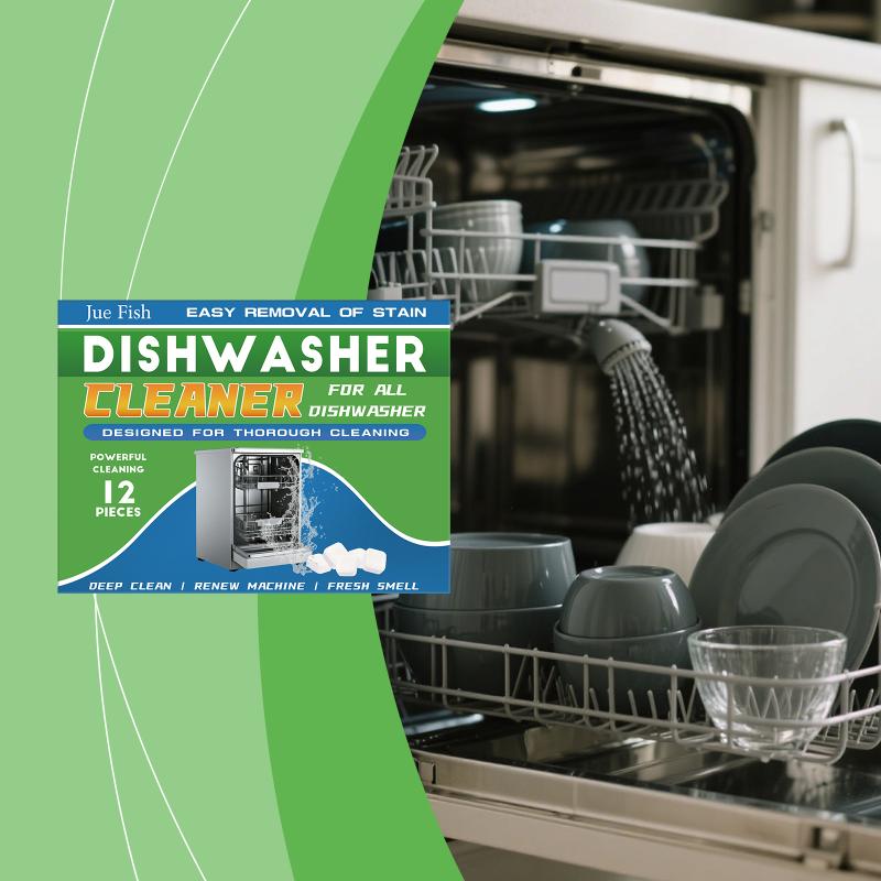 Dishwasher Cleaning Tablets Oil Grease Remover Restore Shine on Utensils Machine Maintenance for Home Kitchen