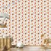 Squirrel Wallpaper White, Cream and Orange for Living Room and Bedroom 50x1000