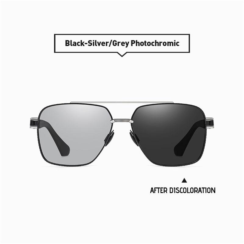 aoron Фотохромные поляризационные солнцезащитные очки для мужчин и женщин, модные, с большой металлической оправой, UV400, антибликовые очки для спорта на открытом воздухе, вождения, рыбалки