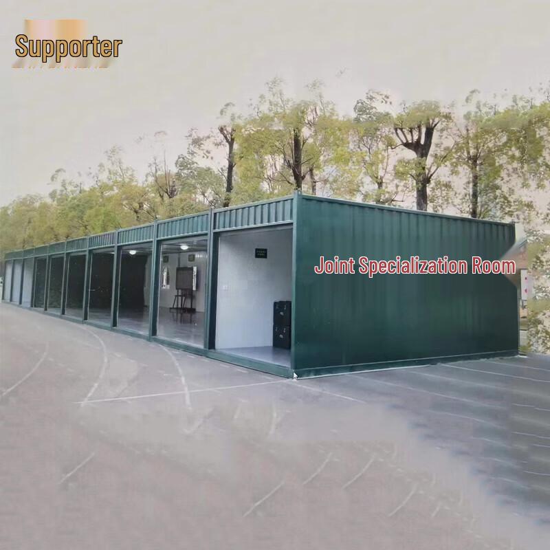 Модульный контейнерный дом цвета хаки