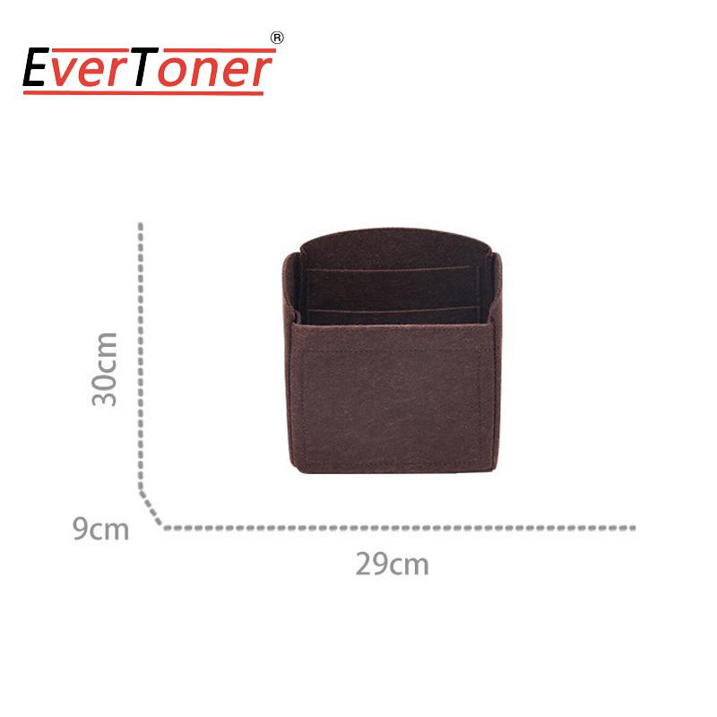 EverToner New Felt Handbag Insert Organizer For L Brand Christopher backpack Large Capacity Makeup Storage Bag Inner Liner
