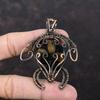 Chiastolite Gemstone Pendant Copper Wire Wrapped Jewelry Tortoise Pendant Handmade Pendant Copper Wire Wrapped Pendant Women's Special Gift