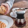 Reusable Drip Coffee Brewer Stainless Steel Glass Carafe Pot Unbreakable Conical Filter  Camping