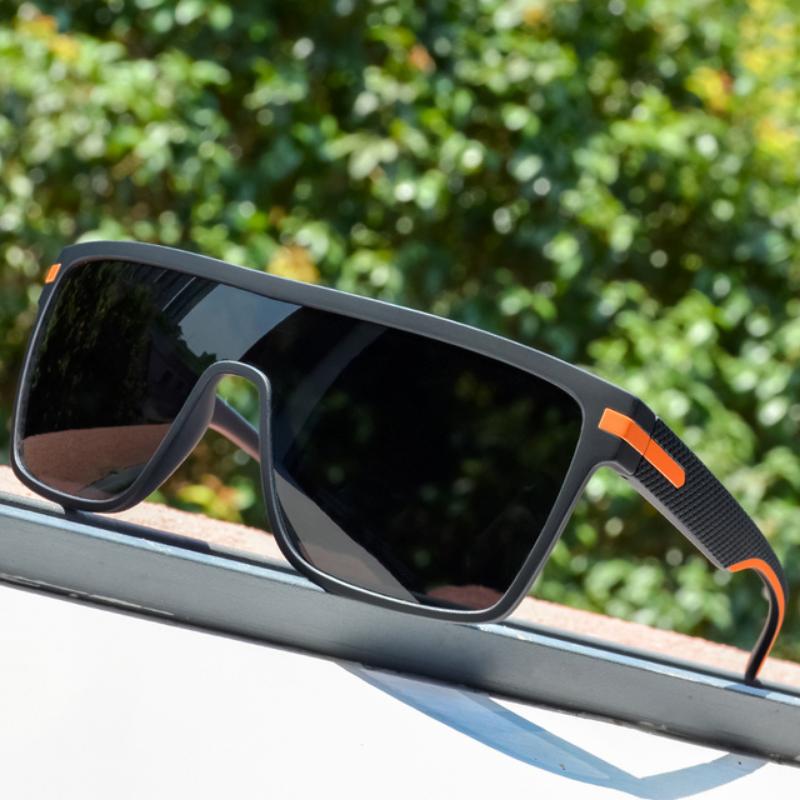 Мужские солнцезащитные очки, модные квадратные солнцезащитные очки с соединенным корпусом, для вождения на открытом воздухе, велосипедные очки, очки без поляризации