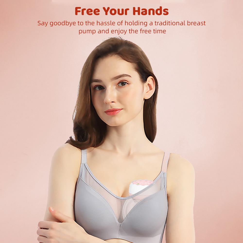 Переносной молокоотсос Электрический молокоотсос без помощи рук для грудного вскармливания 4 режима 12 Низкий уровень всасывания