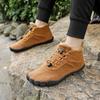 Мужские зимние ботинки Plus Velvet Snow Boots Casual PU Canvas Теплые уличные хлопковые ботинки Large Middle Top Толстые нескользящие походные ботинки