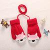 Cartoon Fox Baby Mittens Winter Warm Kids Baby Girl Gloves Knitted Children Toddler Gloves Outdoor Keep Warm