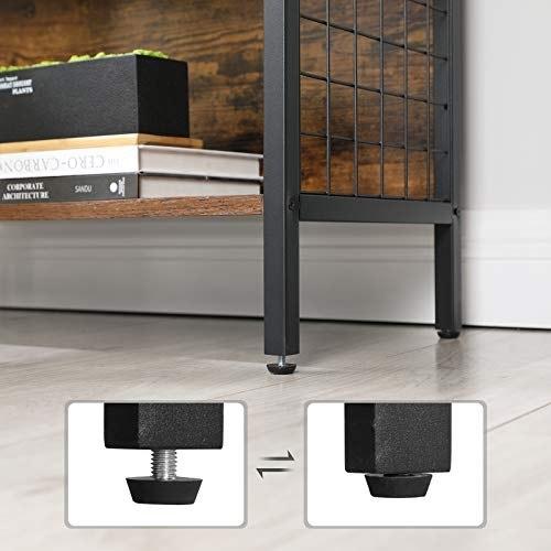 Стеллаж, Офисная полка, 4 уровня для книг, украшений, устойчивый стальной каркас, S-образные крючки для подвешивания, гостиная,