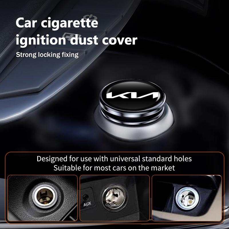 BBEO3 Car Cigarette Lighter Decoration Cover Plug DustProof Cap Accessories For KIA Ceed Sportage Rio K5 K2 Optima Cerato Venga Sedona