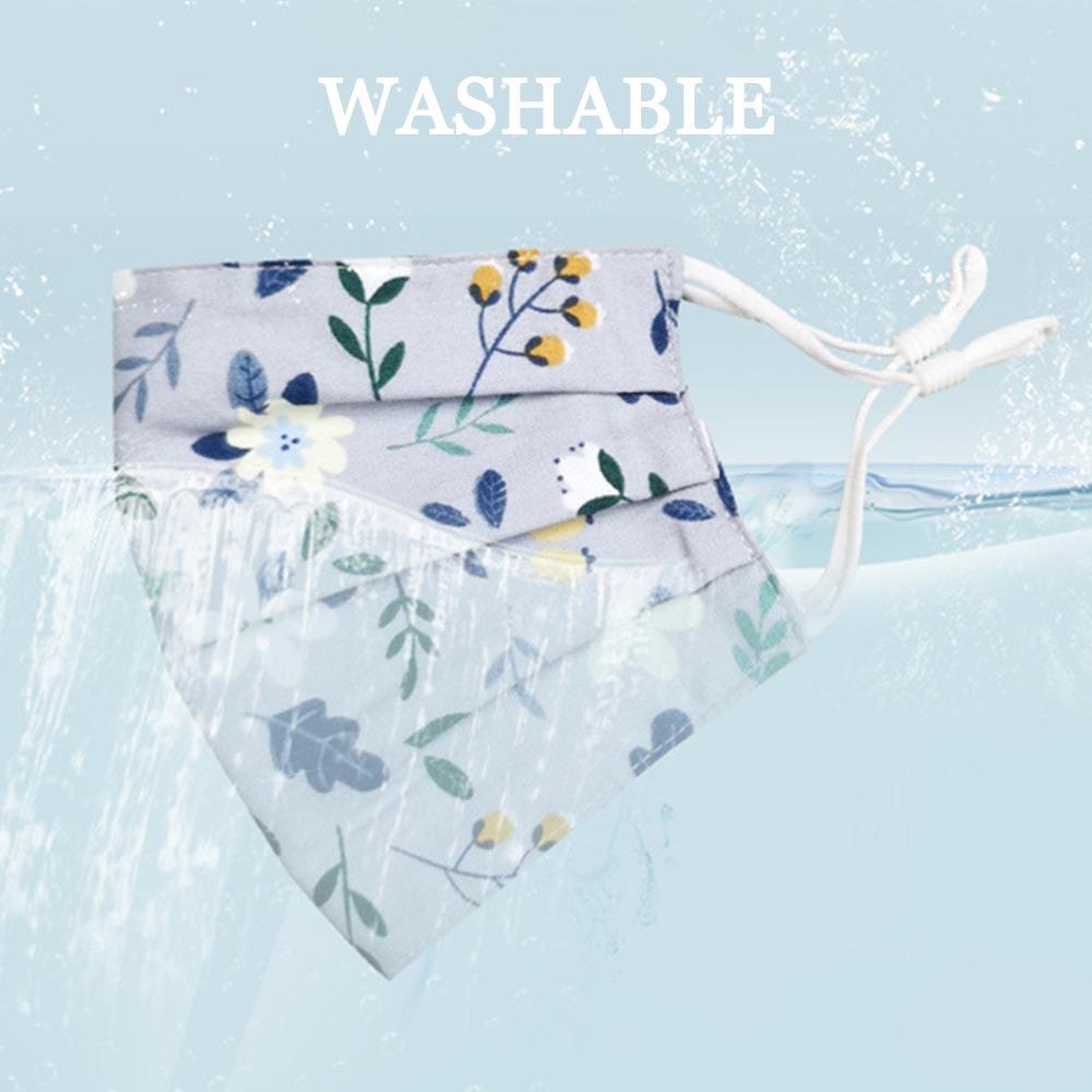 Washable Breathable Face Mask Anti-UV Sunscreen Mask Fashion Cotton Printing Mask Outdoor Sports