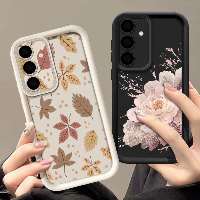 Мягкий чехол из ТПУ с цветочным узором для Samsung Galaxy S26 S25 S24 S23 S22 Ultra S23 FE A57 A17 A56 A55 A15 A16 A36 A37 5G Задняя крышка