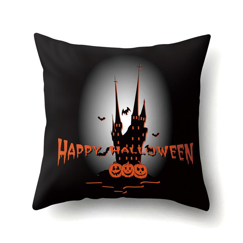 Halloween Pillowcase Car Waist Pillow Pumpkin Sofa Cushion Cover Office Home Living Room Pillowcase