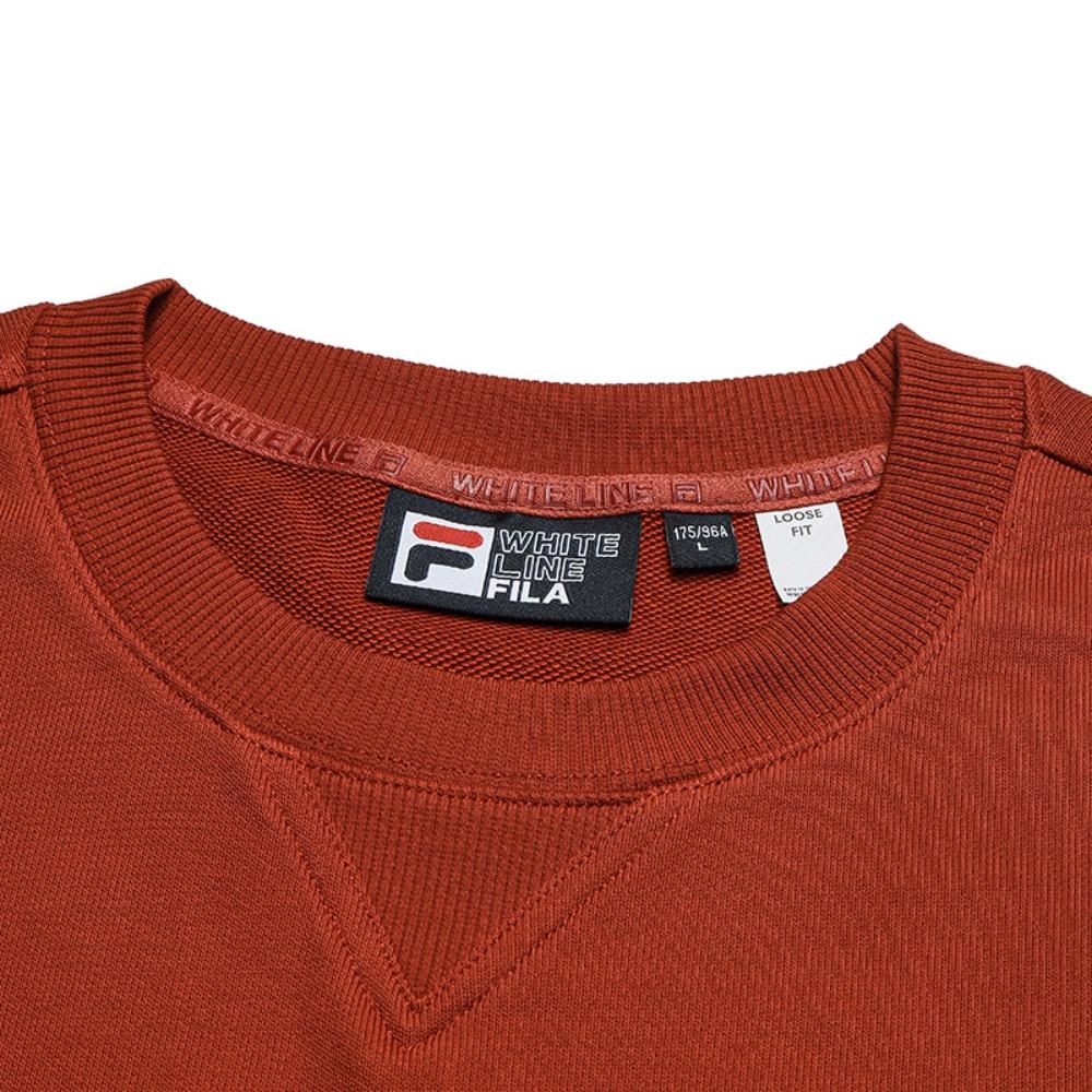 Fila Оригинальный Модный Тренд Повседневный Классический Универсальный Удобный Свободный Пуловер Толстовка с Круглым Вырезом Мужская толстовка Водно-Красный F11M549221FRD