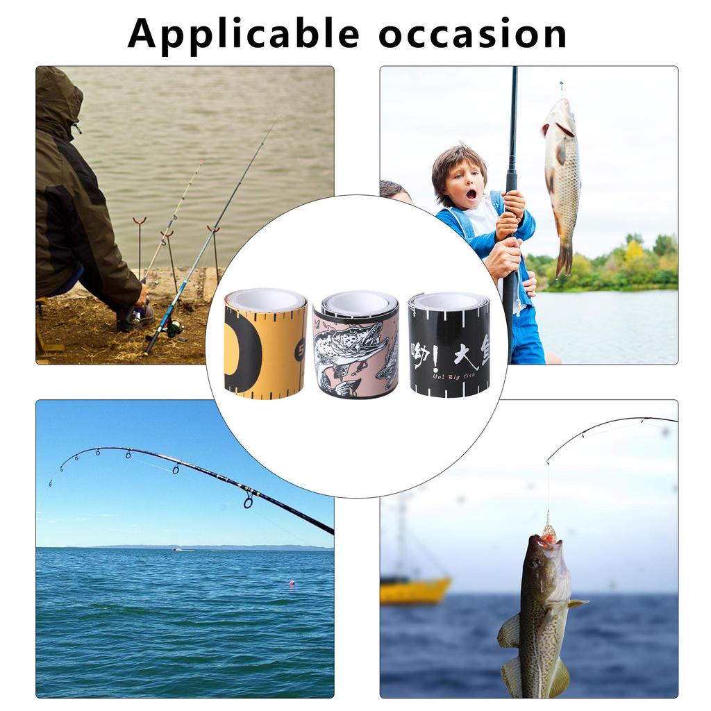 Рыболовная измерительная лента, самоклеящаяся длинная линейка для рыбы, водонепроницаемые наклейки, измерительная лента, рыболовные принадлежности