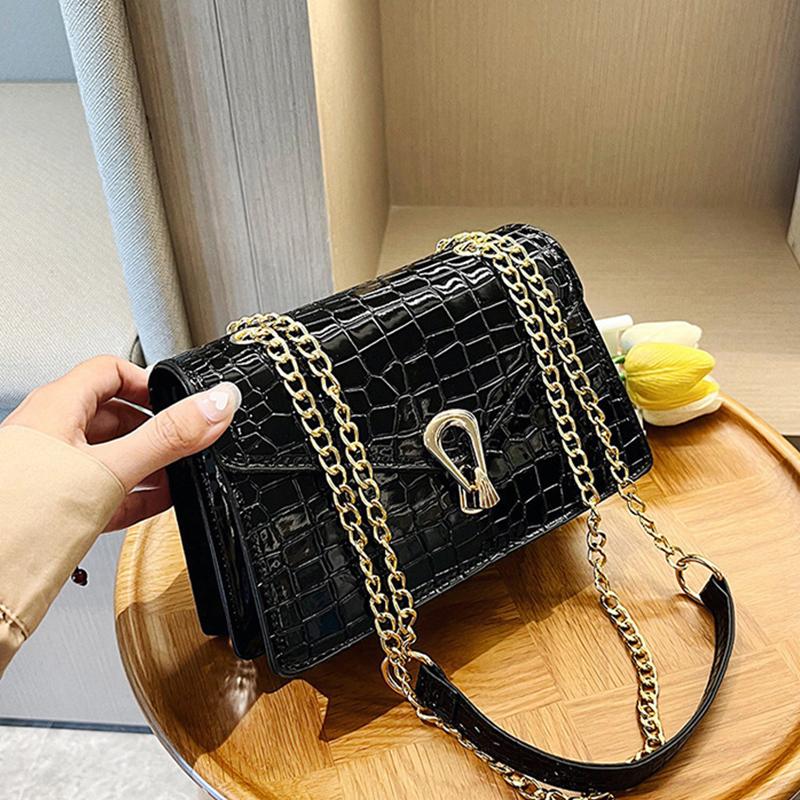 Yogodlns Luxury Flap Shoulder Bag For Women PU Leather Underarm Bag Fashion Small Square Crossbody Bags Purse Totes