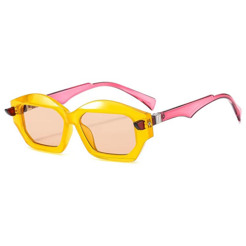 European and American personalized fashion small frame sunshades Internet celebrity catwalk sunglasses men's and women's retro sunglasses flat glasses