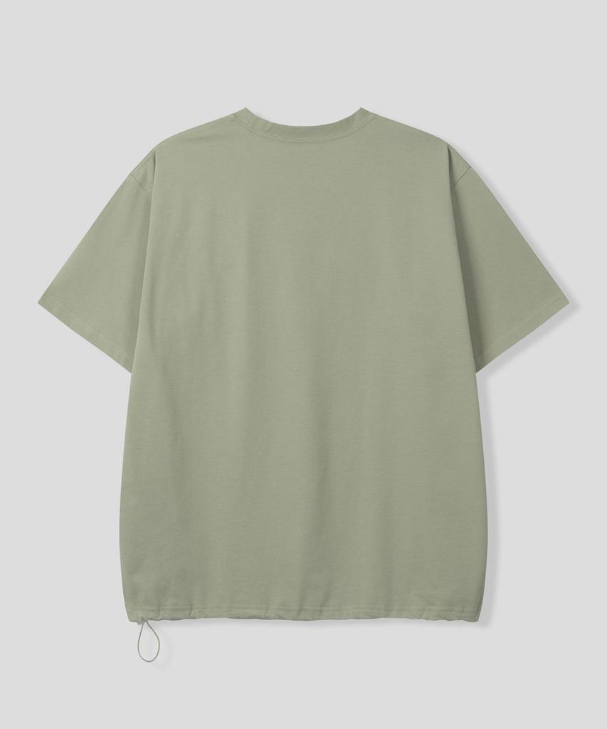 BLACK MOMENT Sorona String Pocket T-Shirt [Melange Gray]