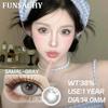 Funsachy New Natural Color Contact Lenses for Eyes Y2K Black Lens Korean Style Colorcon Blue Lens Gray Pupil Annual