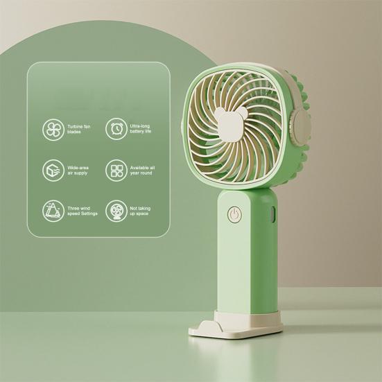 Handheld Fan with 3 Adjustable Speeds Strong Airflow Low Noise Compact Design Portable Table Fan Personal Air Cooler