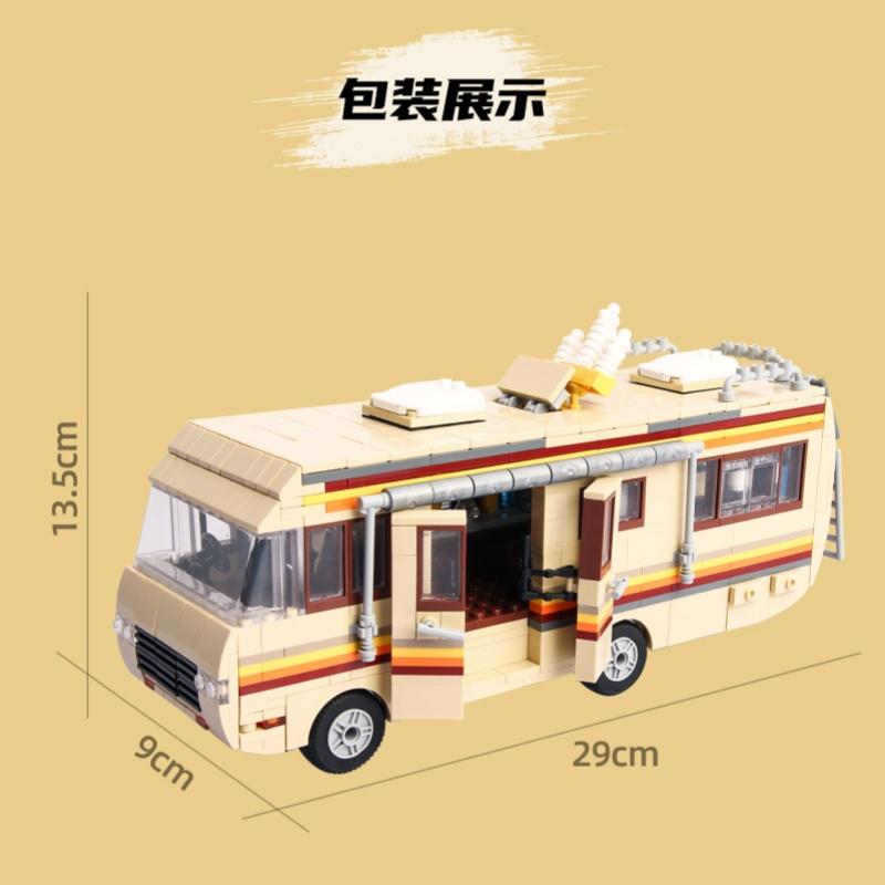 Breaking Bad Greenlight Bus Model Building Blocks Brick Puzzle Toys for Boys Birthday Gift Set
