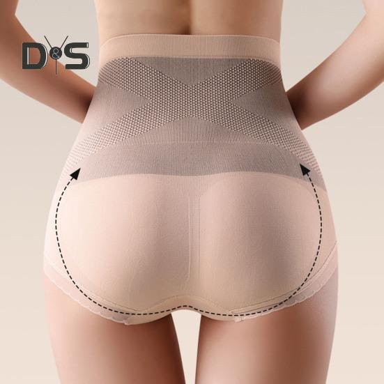 Lady Underpants High Waist Shaping Underwear Butt-lifted Thin Tummy Control Elastic Panties Compression Seamless Good Breathability Daily Sport Briefs