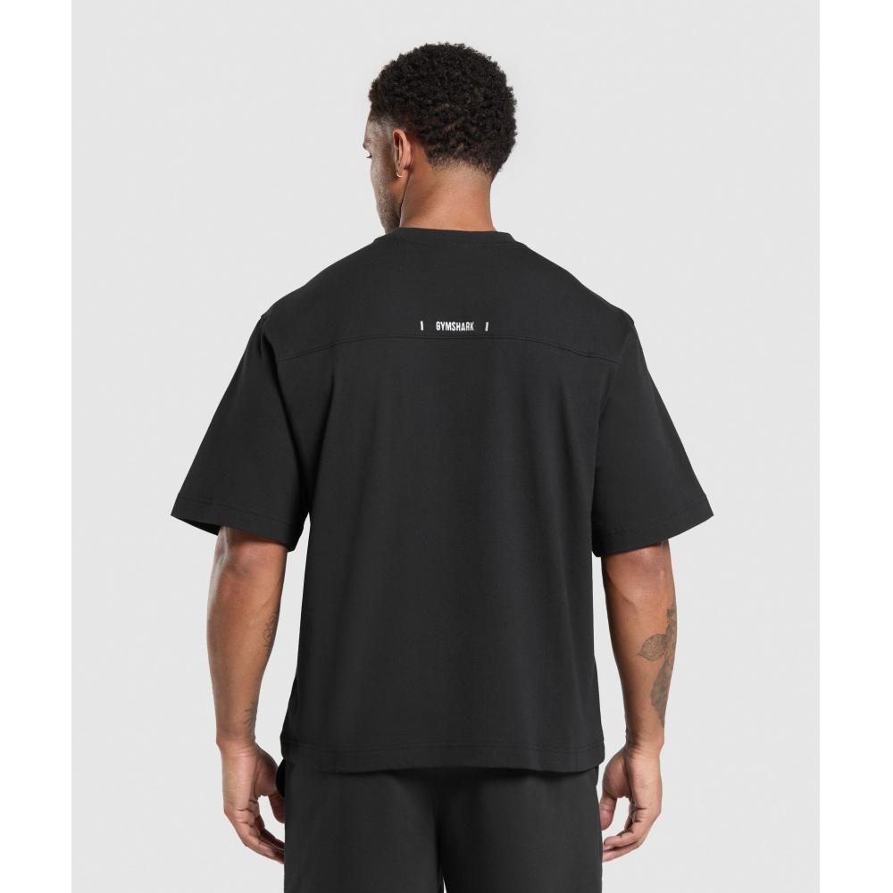 Gymshark Футболка свободного кроя ResT Day Essentials, черная, A2b5s Bb2j