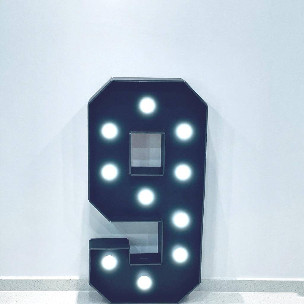 With White Light Black 3FT 91.5cm Marquee Numbers – Fits Birthdays, Anniversaries, Back-to-School & Retirements – Adorn with Balloons/Flowers