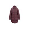 Warm Solid Color Hooded Down Jacket Women Outerwear Burgundy 1364899-554