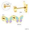 Simple Rainbow Screw Ear Cartilage Studs Fresh And Versatile Earrings For Women