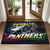 Penrith Panthers Design Crystal Velvet Rug Soft Decorative Mat for Bedroom Entrance