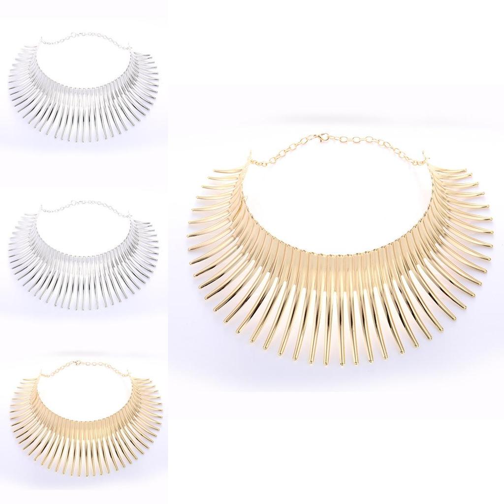 Fashion Solid Color Curved Design Women Metal Necklace Collar For Fashionforward Womens Jewelry