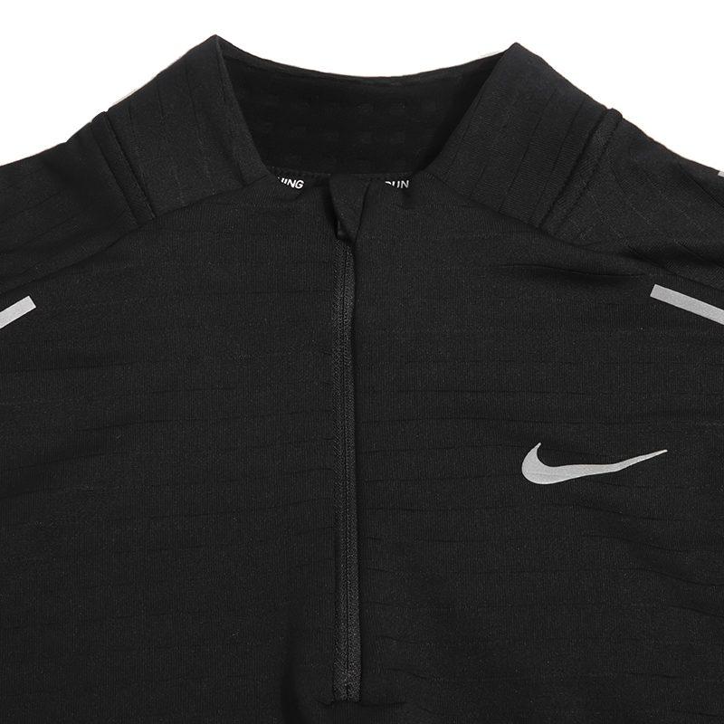 Nike T Shirts Men's Black Stand Collar Moderate FD4064-010