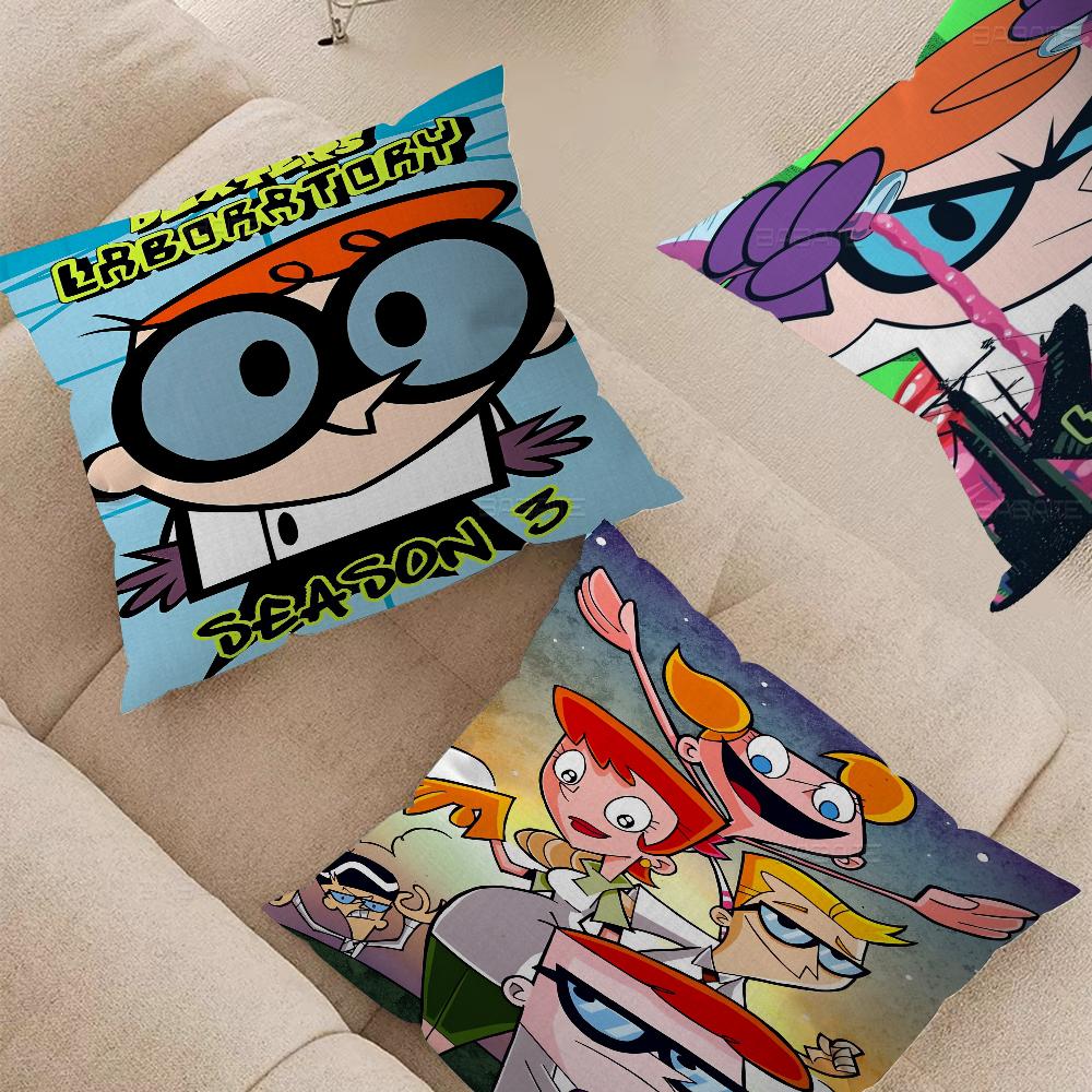 Мультяшная Подушка D-Dexter's L-Lab Подарок Декор для Дома и Офиса Спальни Дивана Автомобиля Наволочка Чехол 45x45