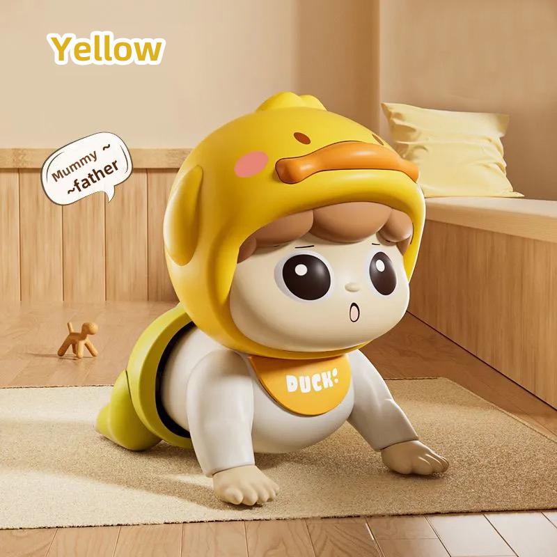 Music crawling doll baby toy 0-1 year old learning crawling guidance and head-lifting training soothing toy Children's Day gi