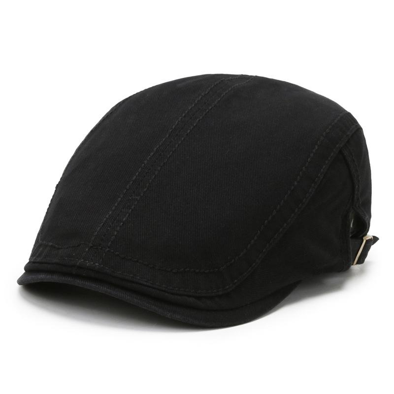 New Men's Beret Solid Color Casual Simple Cap Fashion Personality British Retro Hat Trendy Version