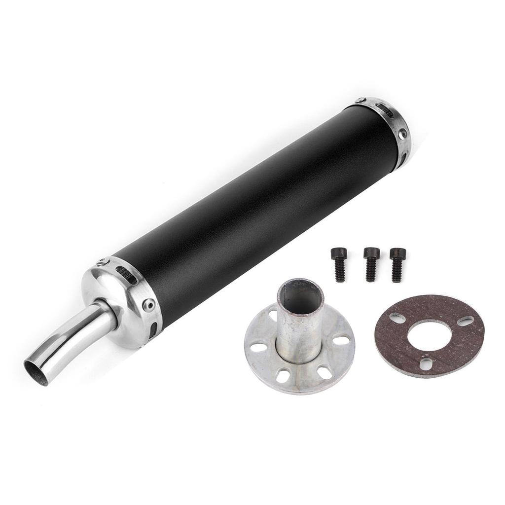 Stainless Steel Exhaust Muffler Silencer 20mm0.8in Modified Parts for 2 Stroke MotorcycleBlack