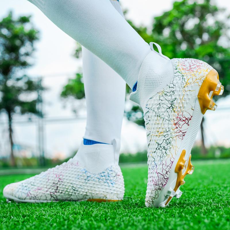 Men's High Quality Football Boots Professional AG/FG Soccer Shoes Kids Anti-Skip Training Soccer Cleats High Top Cleats 2025 New