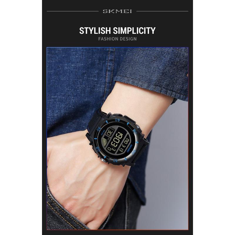 Skmei Часы для мужчин спортивные часы цифровые водонепроницаемые часы обратный отсчет из нержавеющей стали модные наручные часы наручные часы мужские часы 2099