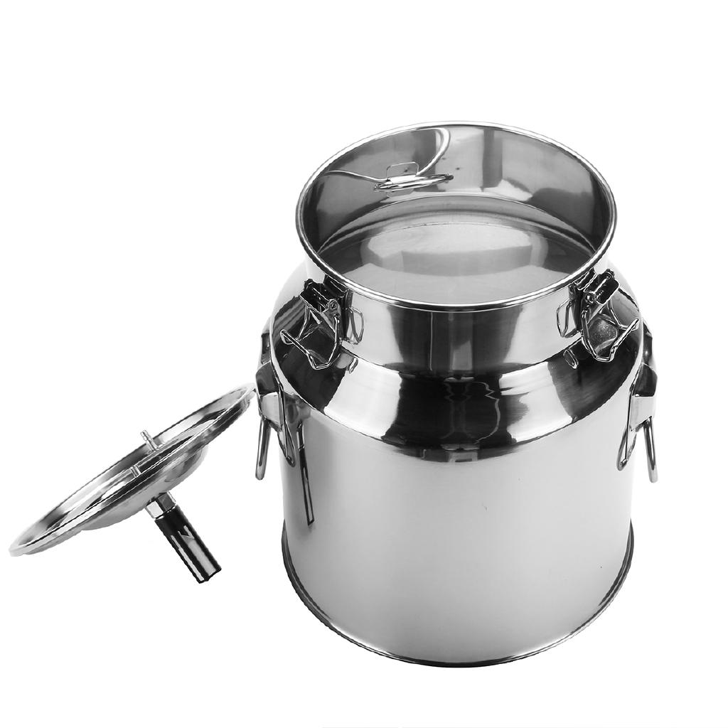 14L Cow Milking Machine Electric Milking Machine Stainless Steel Bucket For Farm Pasture Cows Goats Bucket Cow Goat Sheep Milker