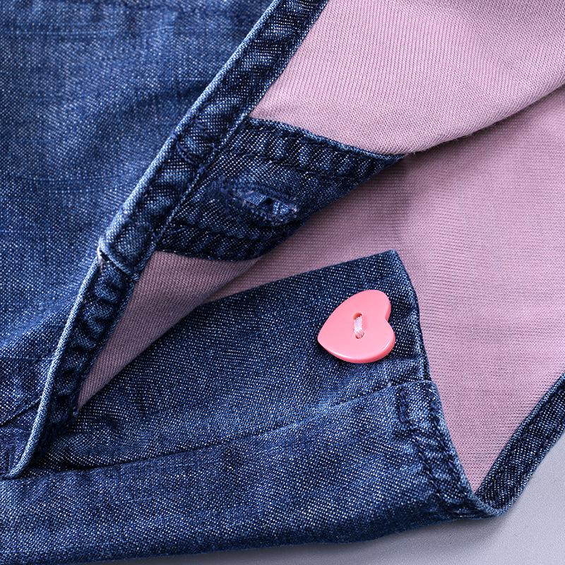 Children's Cartoon Five Bears & Rabbits Denim Overalls for Spring/Autumn