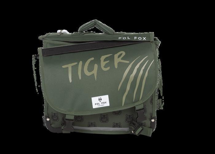 Cartable - POL FOX - TIGER - 41 cm - Rabat réversible - Décor Robot Fun