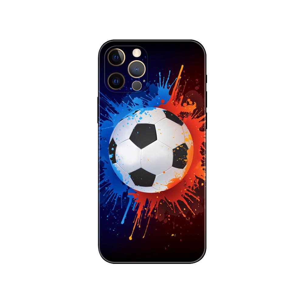 Футбольный чехол для телефона iPhone 5 5s 2020se 6 6s 7 8 plus x 10 XR XS 11 12 13 mini pro MAX черная задняя крышка из ТПУ