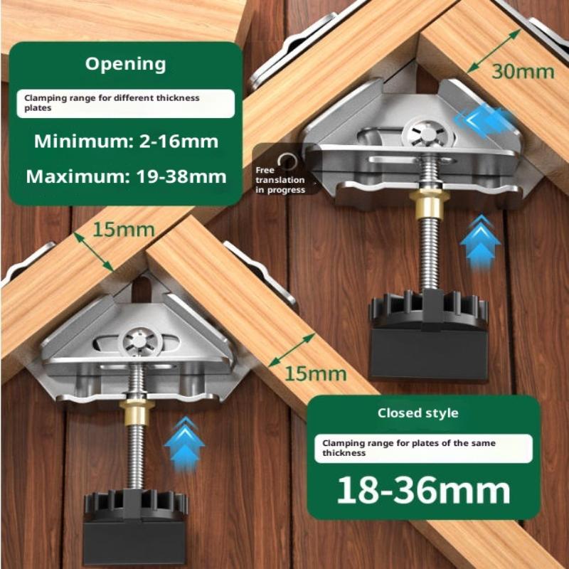 1 шт. Угловой зажим-позиционер Вспомогательный зажим из нержавеющей стали под прямым углом Быстросъемный Регулируемый зажим для фиксации под 90 градусов Сварка
