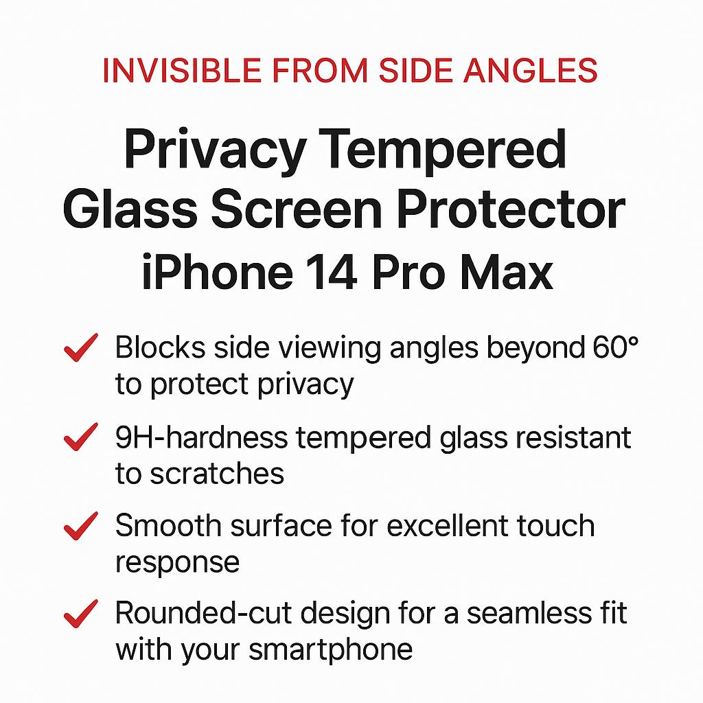 Корейский тренд: Защитная пленка для экрана iPhone 14 Pro Max с защитой от посторонних взглядов