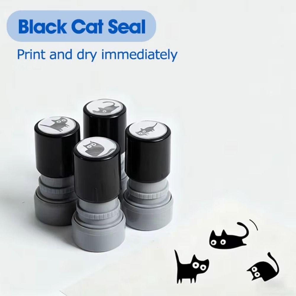 Cat Designs Kitten Stamp Diary Collage Cartoon Stamps Lovely Black Cat Stamp  Journal Decoration