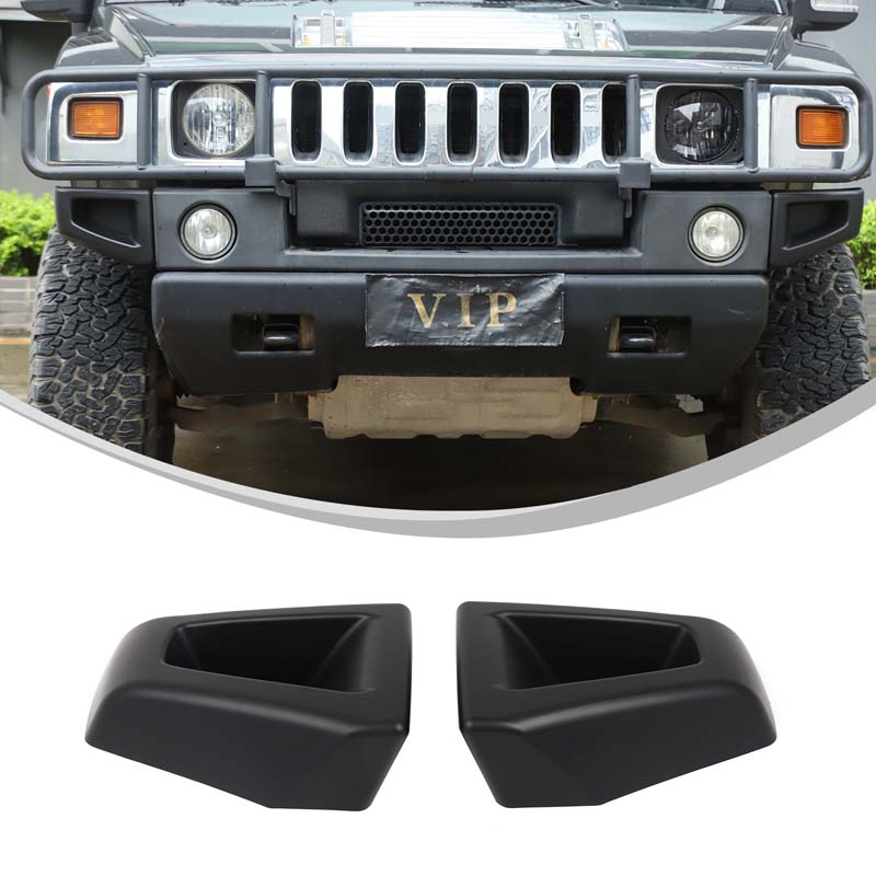 Для Hummer H2 2003-2009 ABS Яркий Серебристый Автомобильный Передний Бампер Два Боковых Угловых Накладки Решетки Отделка Крышки Аксессуары Модификация Автомобиля